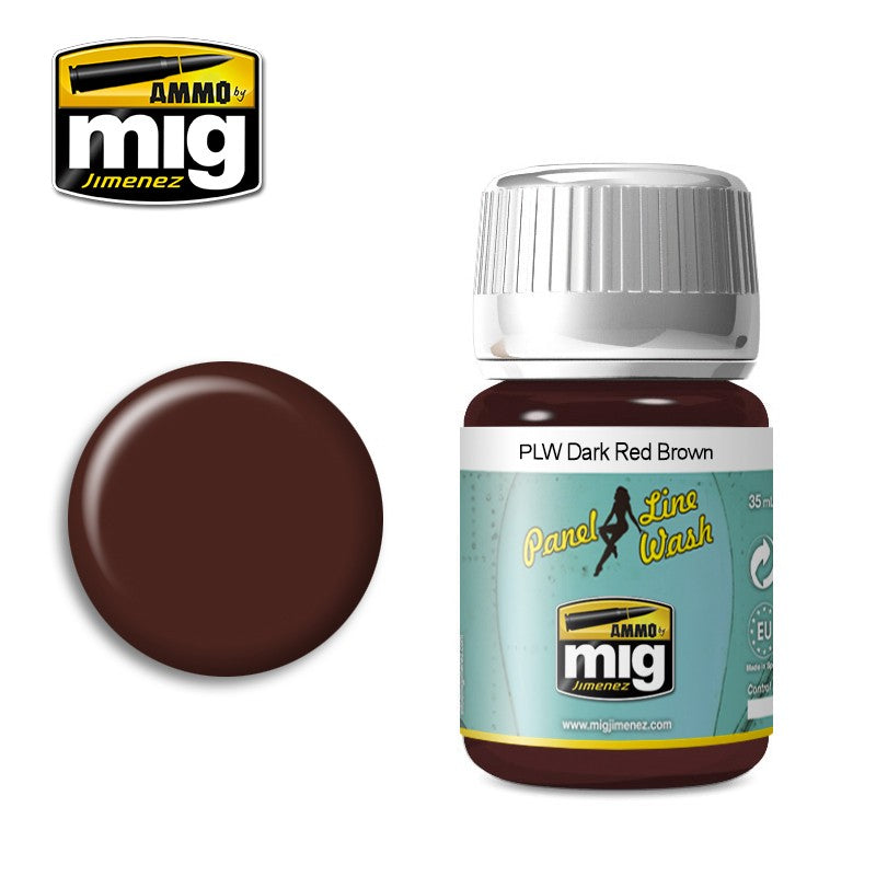 Ammo Mig Dark Red Brown Panel Line Wash | 8432074016052
