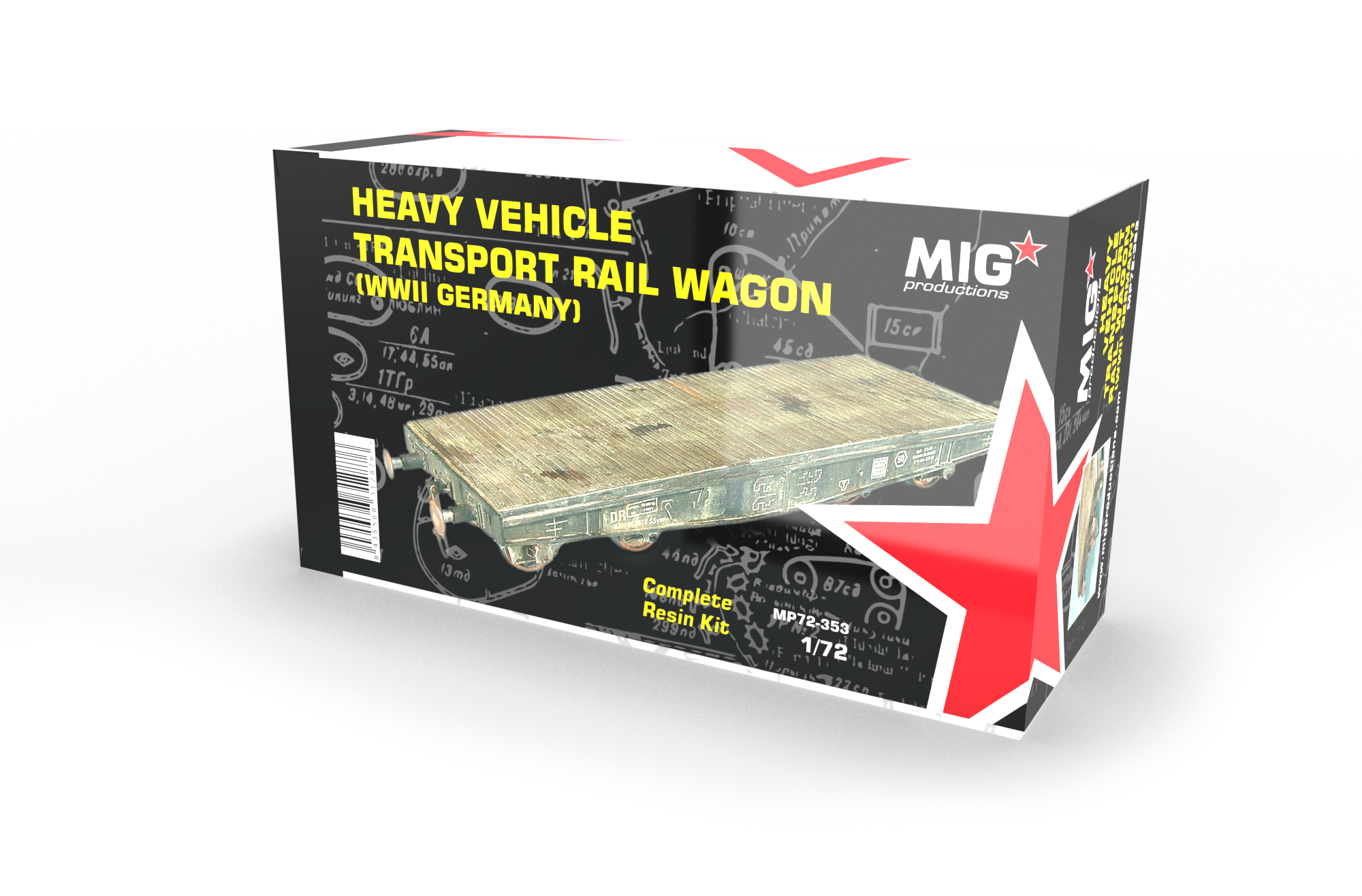 MIG 1/72 Heavy Vehicle Transport Rail Wagon (WWII Germany) | 8435568312876