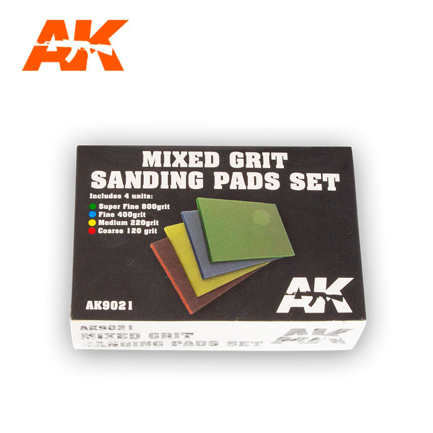 AK Interactive Mixed Grit Sanding Pads Set | 8435568305359