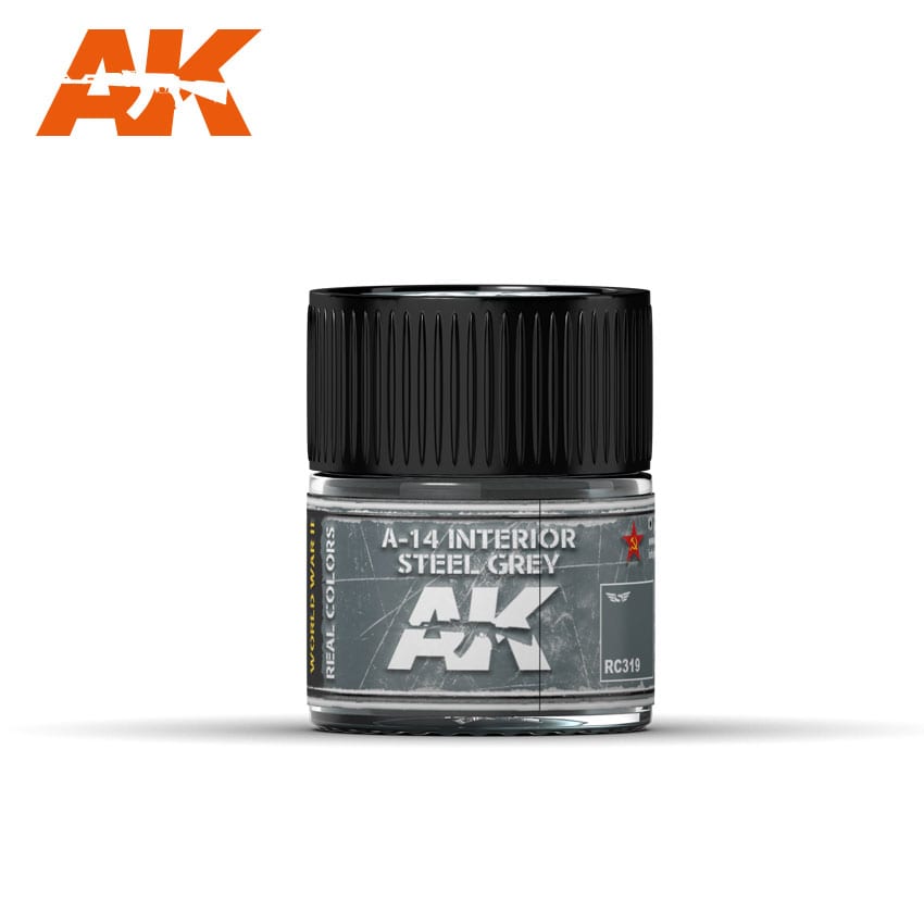 AK Interactive Real Colors A-14 Interior Steel Grey 10ml | 8436564926203