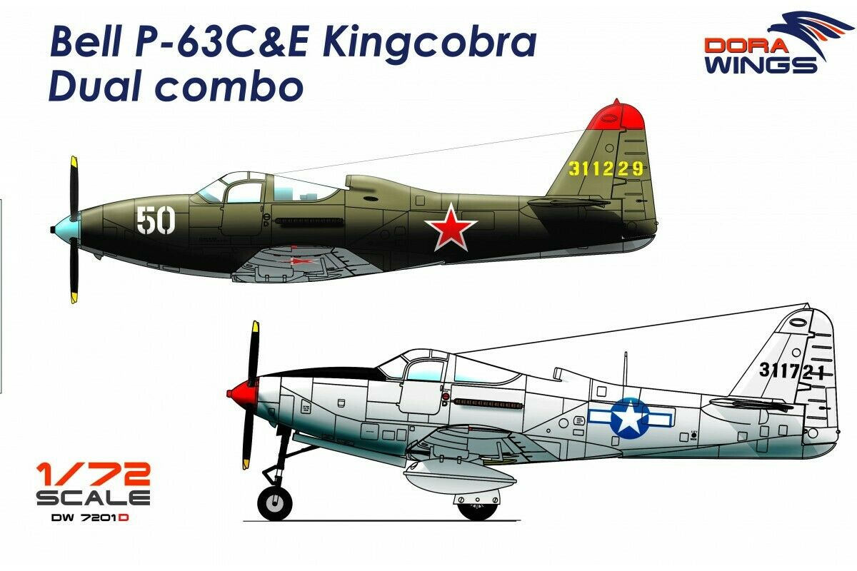 Dora Wings 1/72 Bell P-63C&E Kingcobra Dual combo (2 in 1) | 4820237050496