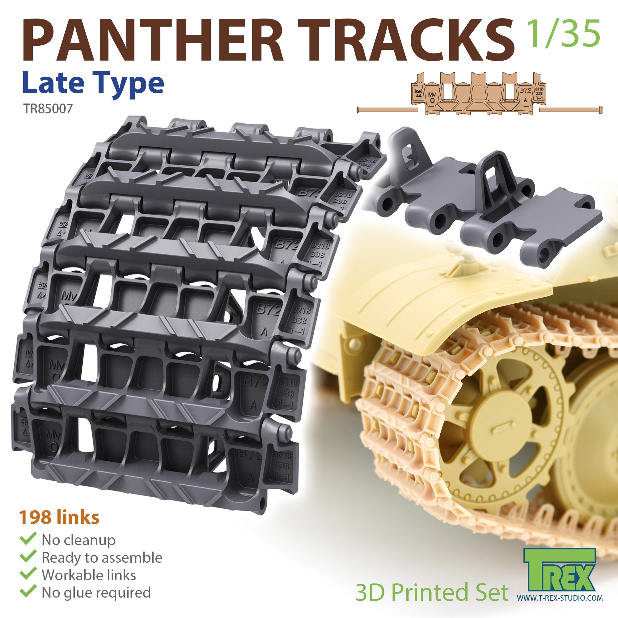 T-Rex Studio 1/35 Panther Tracks Late Type | 6973984751012