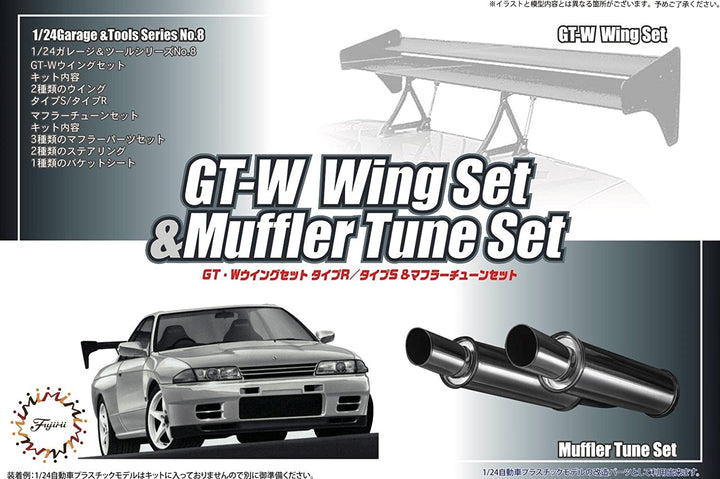 Fujimi GT-W Wing Set and Muffler Tune Set | 4968728111124