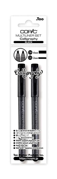Copic Multiliner 4Pc Fine Nib Ink Pens, Calligraphy Set | 4511338055175