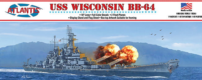 Atlantis 1/600 USS Wisconsin BB-64 Battleship 16 Inch | 850002740905