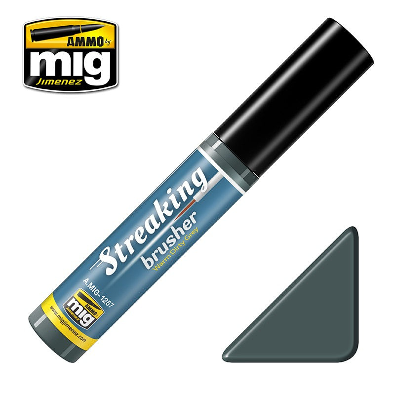 Ammo Mig Streakingbrusher - Warm Dirty Grey | 8432074012573