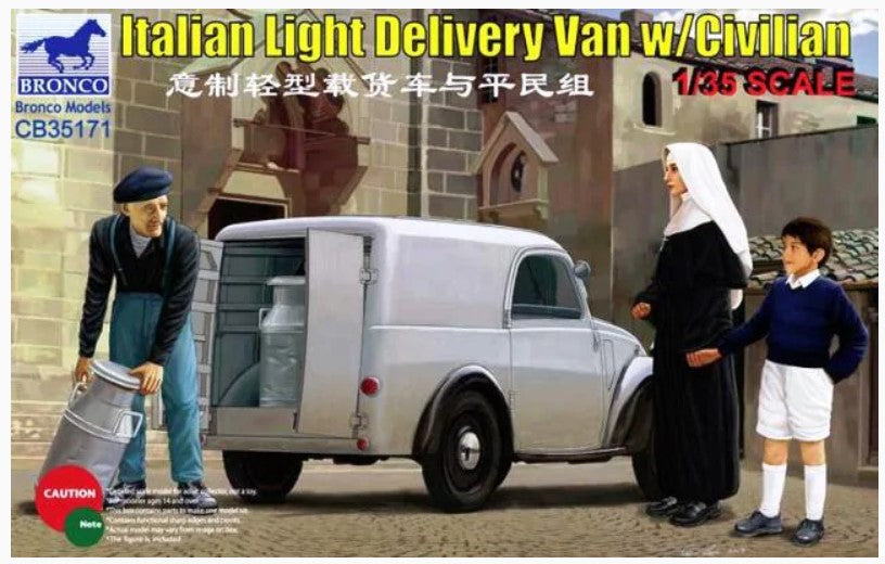 Bronco Models 1/35 Italian Light Delivery Van w/ Civilian | 4544032705534
