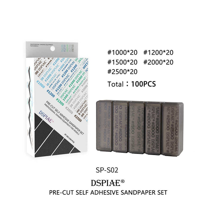 DSPIAE #1000-#2500 Adhesive Sandpaper Set 100pcs | 6970845565849