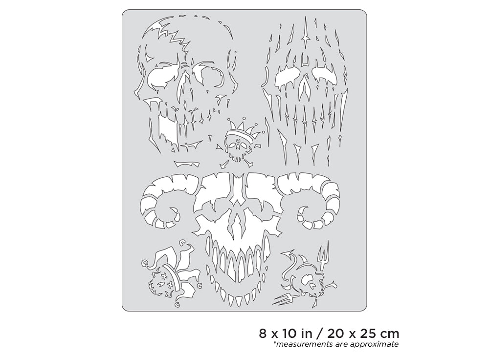 IWATA Artool Curse of Skullmaster Evil-Horde Freehand Airbrush Template by Craig Fraser | 758240038146