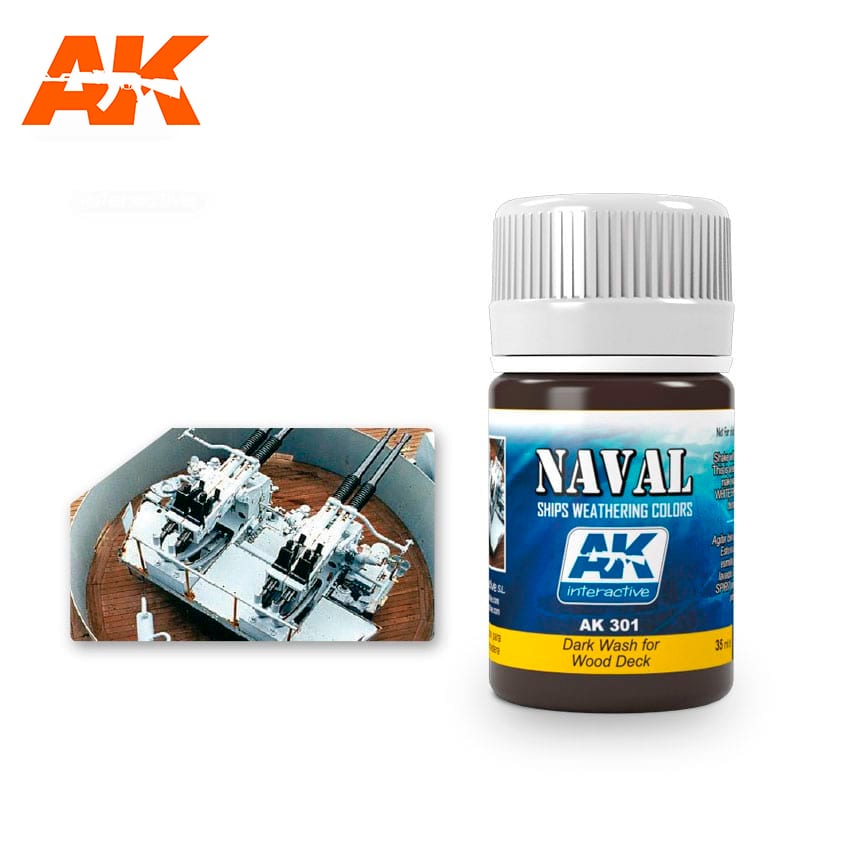 AK Interactive Dark Wash For Wood Decks | 8436535573016