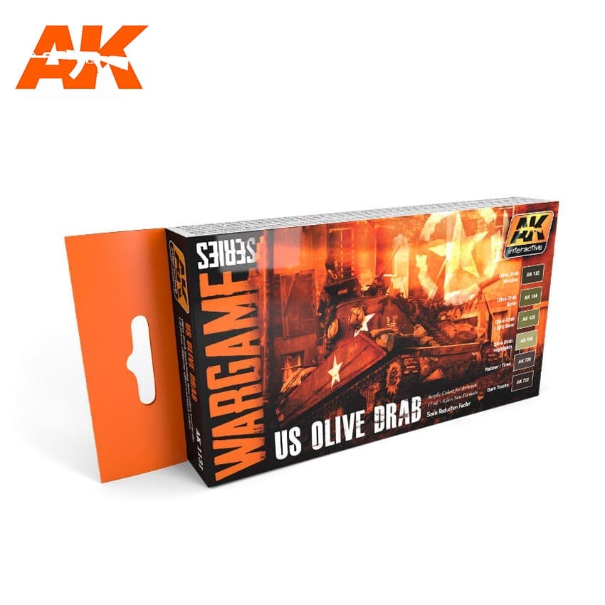 AK Interactive US Olive Drab Colors Set | 8436535572385