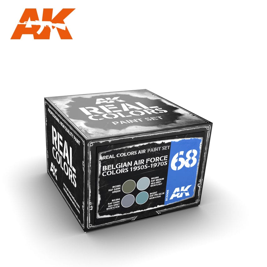 AK Interactive Real Colors Belgian Air Force Colors 1950S-1970S Set | 8435568301092