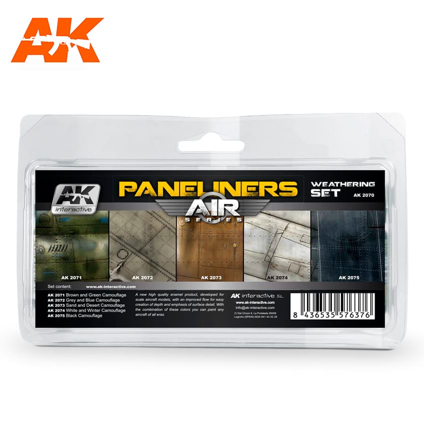 AK Interactive Paneliners Weathering Set | 8436535576376