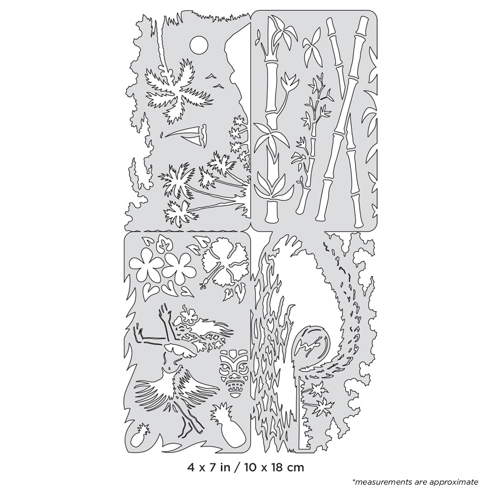 IWATA Artool Island FX Nano Freehand Airbrush Template by Dennis Mathewson | 758240150732