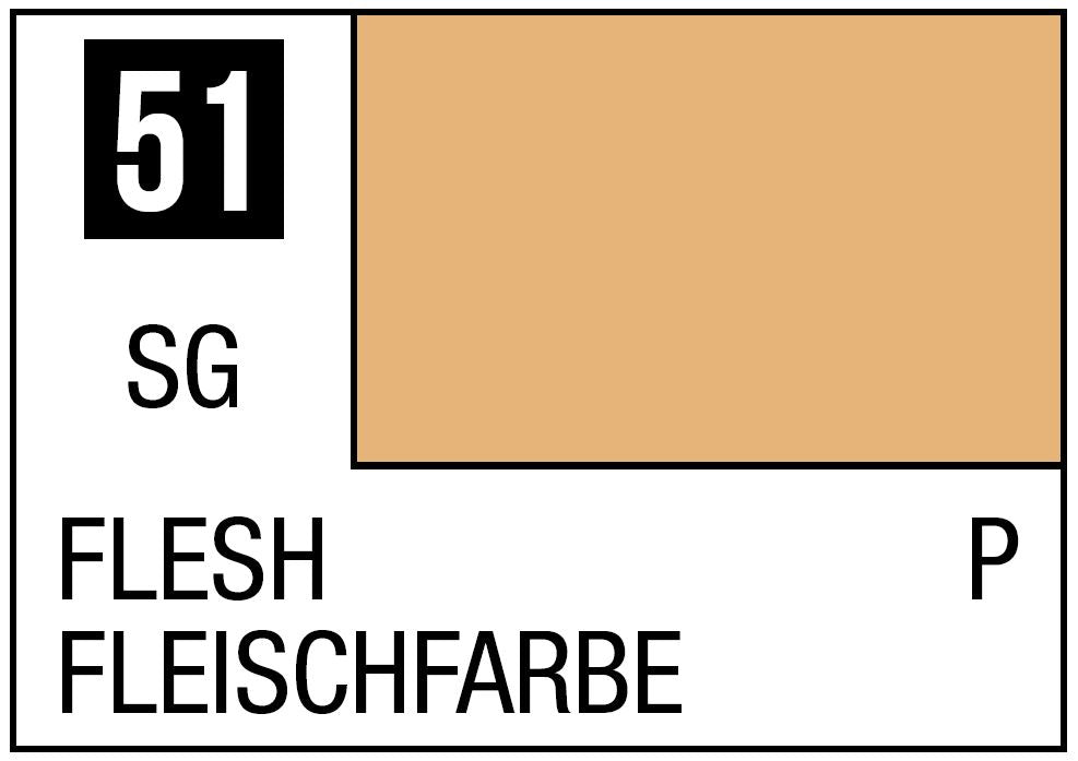 Mr Hobby Mr. Color 51 - Flesh (Semi-Gloss/Primary) - 10ml | 4973028635096