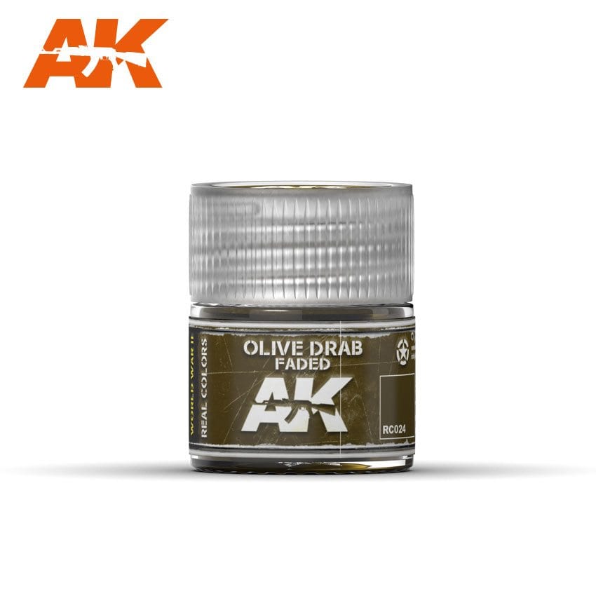 AK Interactive Real Colors Olive Drab Faded 10ml | 8436564922557