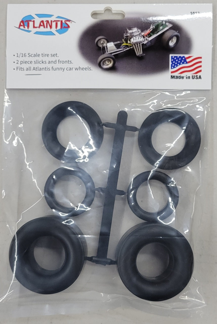 Atlantis 1/16 Funny Car Tire set bagged with punched header card | 850002740707