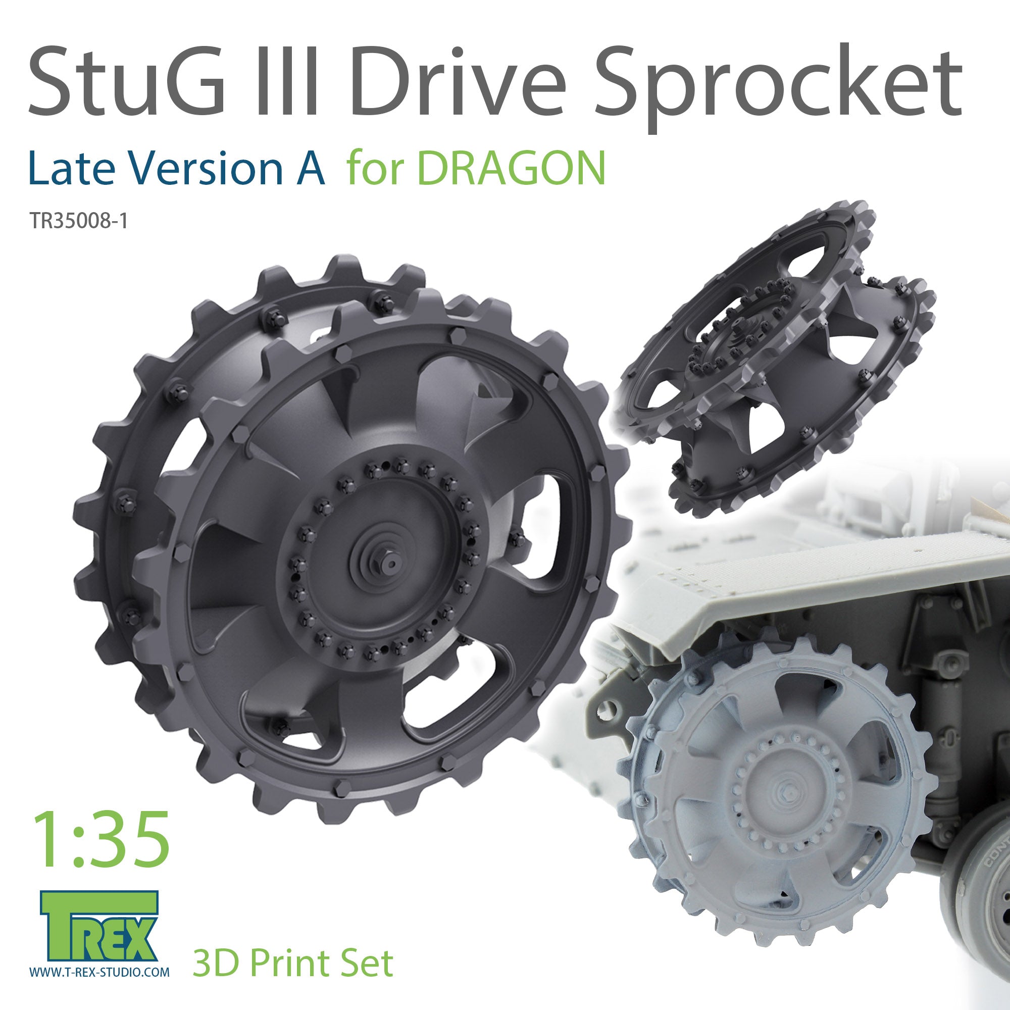 T-Rex Studio 1/35 StugIII Sprocket Set (Late Version A) for Dragon | 6973984750374