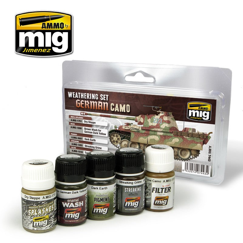 Ammo Mig German Camo Weathering Set | 8432074074434