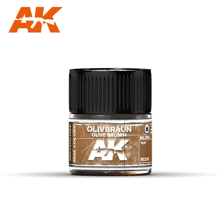 AK Interactive Real Colors Olive Braun-Olive Brown RAL 8008 10ml | 8436564925190