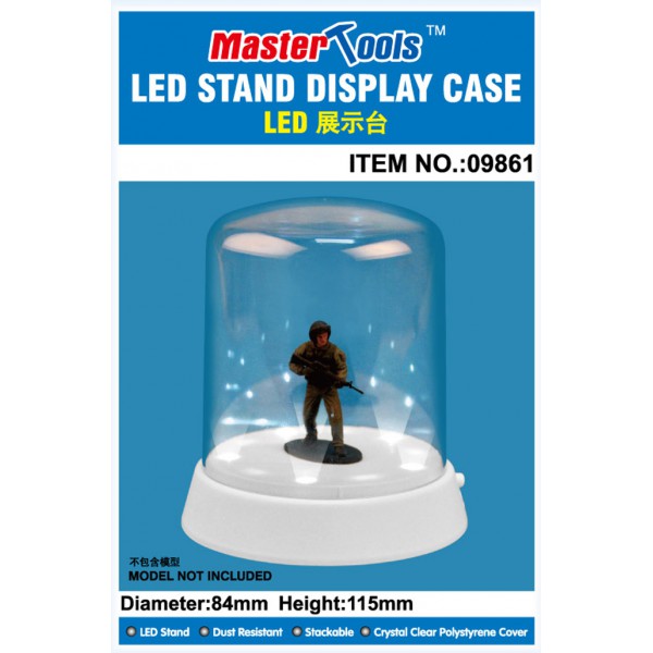 Master Tools Display Case - LED STAND (84X115mm) Round Top | 9580208098616