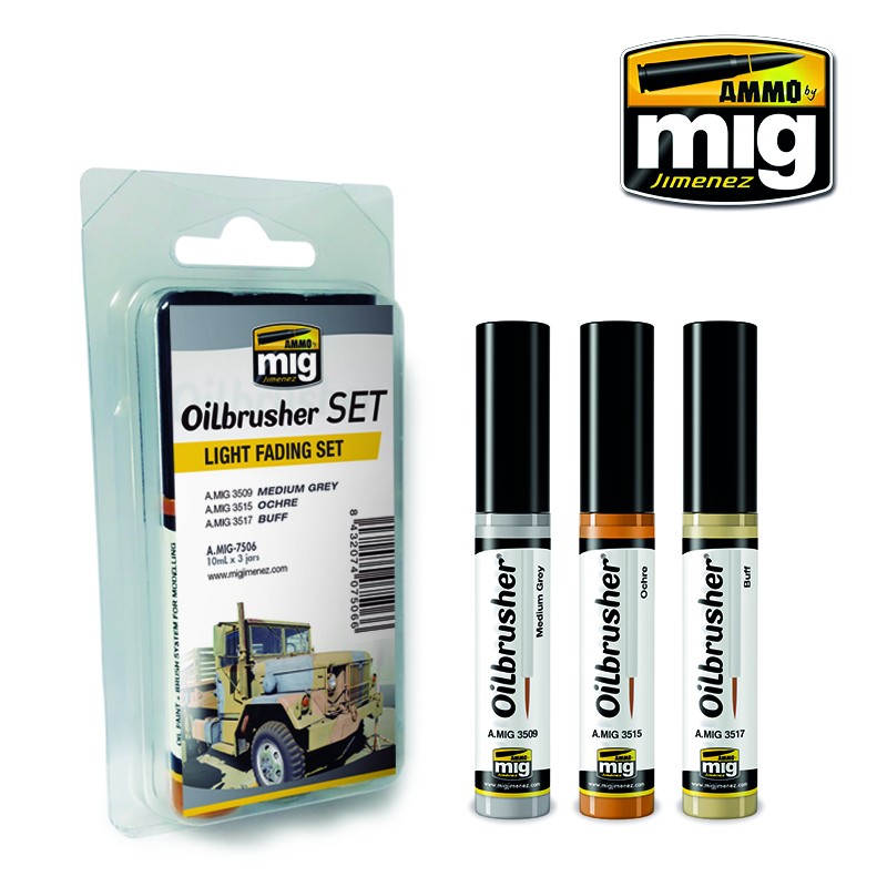 Ammo Mig Oilbrusher Light Fading Set | 8432074075066