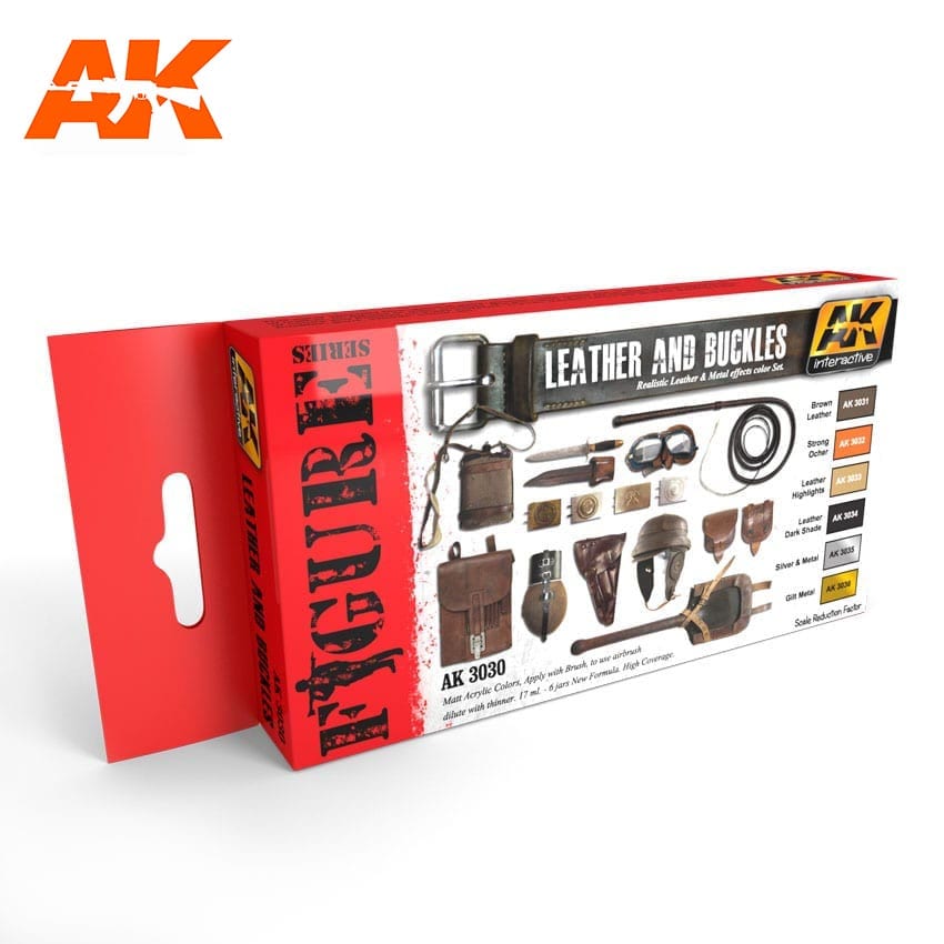 AK Interactive Leather And Buckles Colors Set | 8436535573986