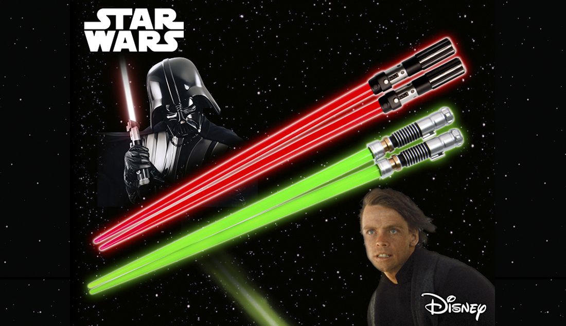Kotobukiya Lightsaber Chopsticks Darth Vader & Luke Skywalker Battle Set | 190526003330