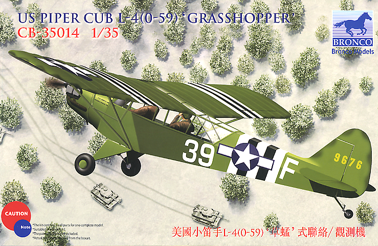 Bronco Models 1/35 US Piper Cub L-4(0-59) Grasshopper Aircraft | 4544032101718