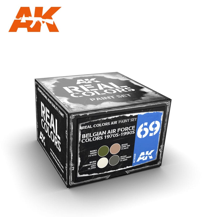 AK Interactive Real Colors Belgian Air Force Colors 1970S-1990S Set | 8435568301108
