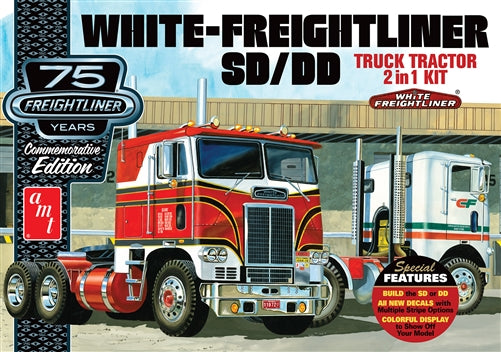 AMT 1/25 White Freightliner 2-in-1 SC/DD Cabover Tractor (75th Anniversary) | 849398015698
