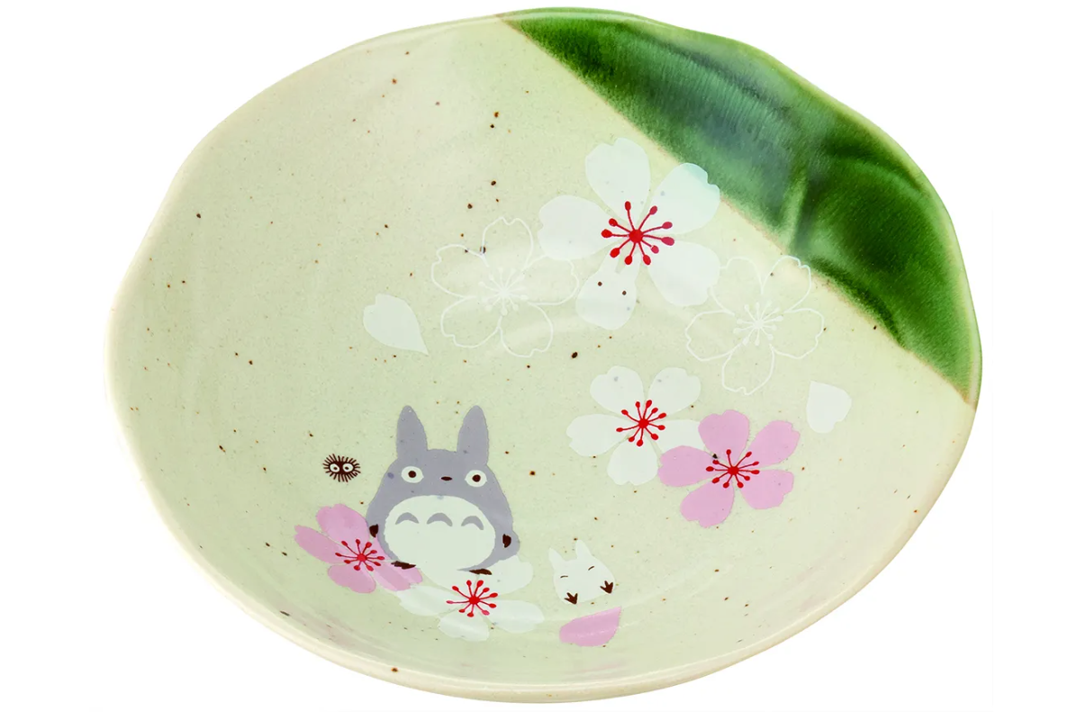 Skater Totoro Traditional Japanese Dish Series - Salad Plate/Bowl (Sakura/Cherry Blossom) "My Neighbor Totoro" | 4973307544217