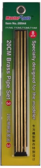 Master Tools 20cm Brass Pipe Set 3--1.1,1.2,1.3,1.4*8 | 9580208099446