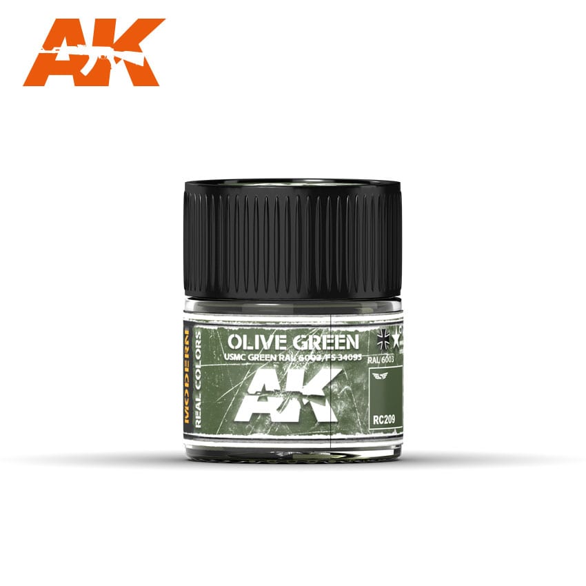 AK Interactive Real Colors Olive Green/USMC Green RAL 6003/FS34095 10ml | 8436564925107