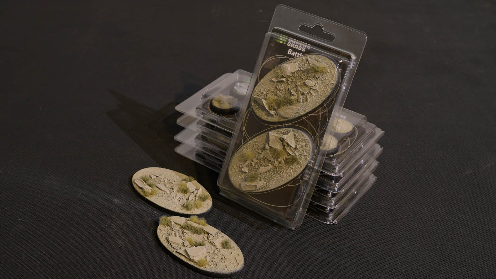 Gamers Grass Battle Ready Bases - Arid Steppe - Oval 90mm (x2) | 738956788689
