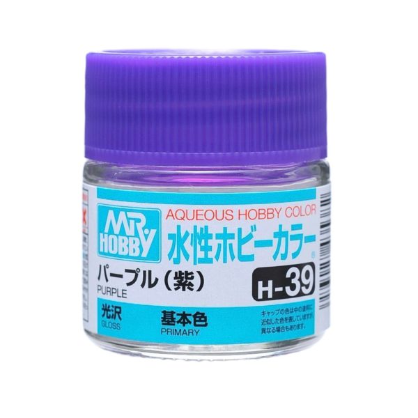 Mr Hobby Aqueous Color H39 Gloss Purple 10ml Bottle | 4973028738704