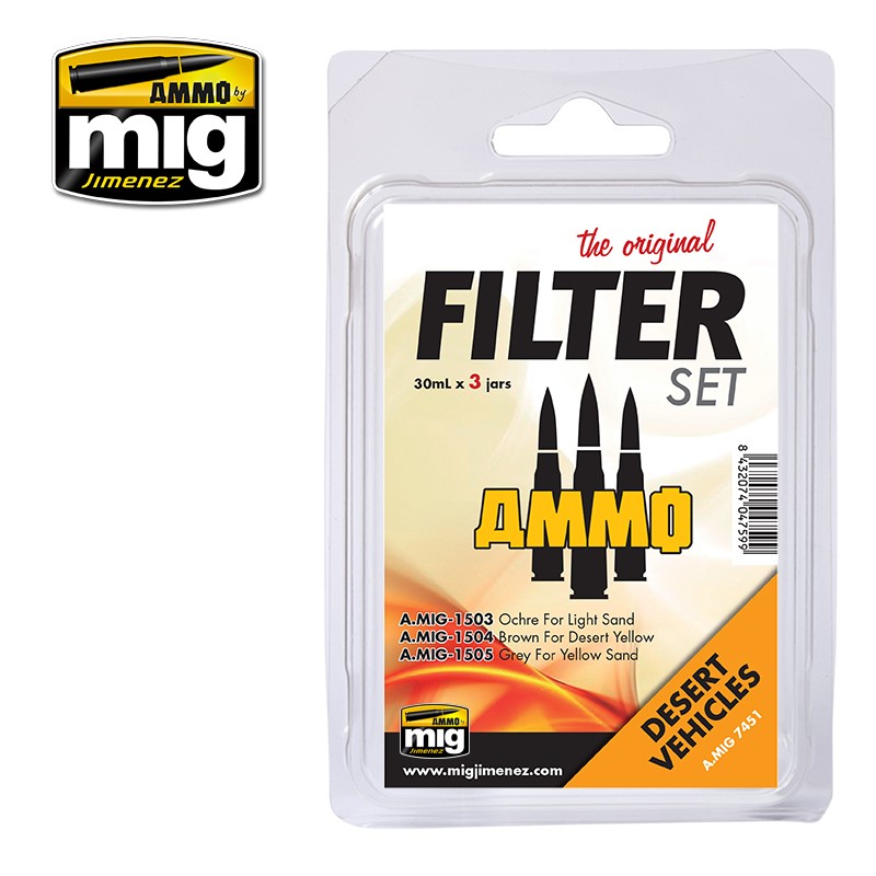 Ammo Mig Filter Set for Desert Vehicles | 8432074074519