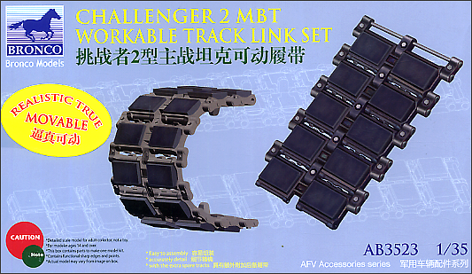 Bronco Models 1/35 Challenger 2 MBT Workable Track Link Set | 4544032672829