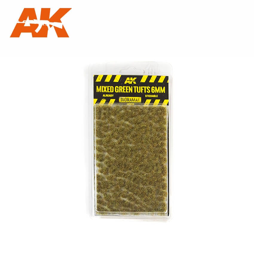 AK Interactive Mixed Green Tufts 6mm | 8435568301436