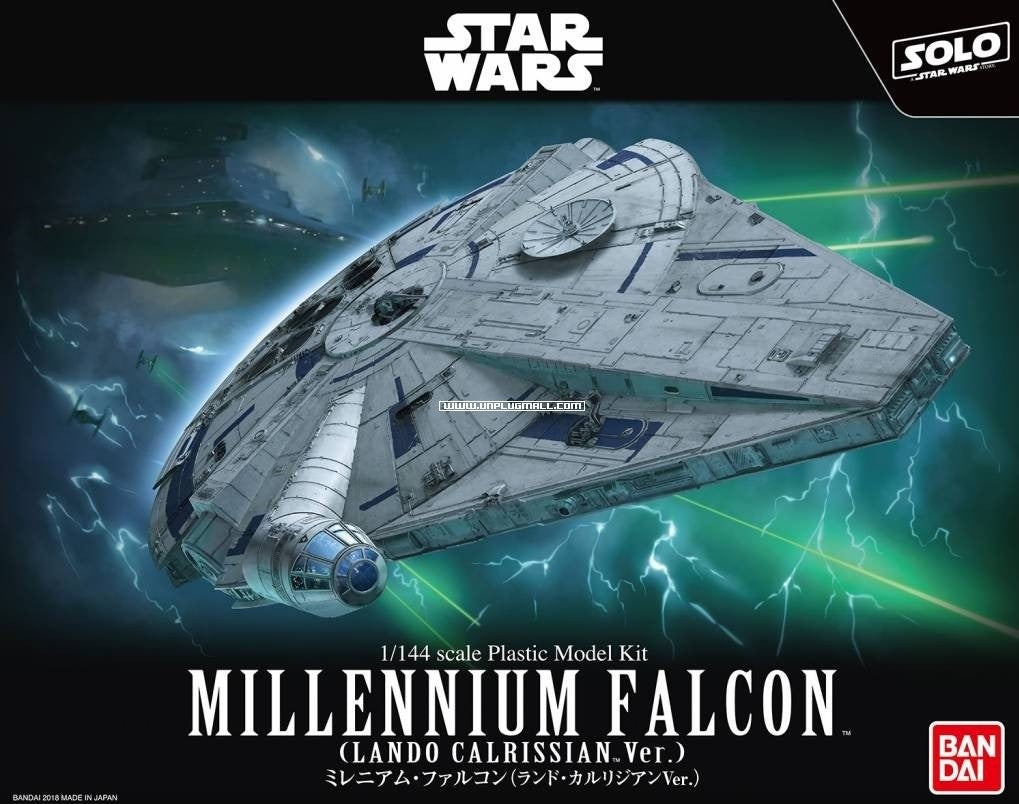Bandai Millennium Falcon (Lando Calrissian Ver) 'Solo: A Star Wars Story', Bandai Star Wars 1/144 Plastic Model Kit | 4549660257547