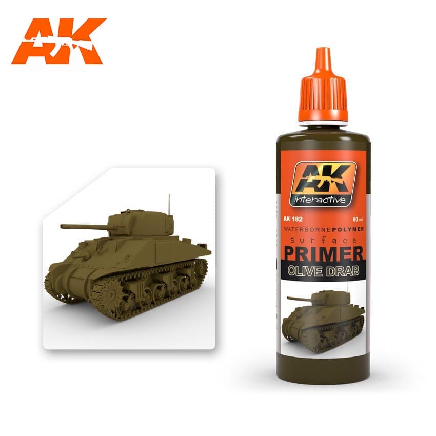 AK Interactive Olive Drab Primer | 8436535571821