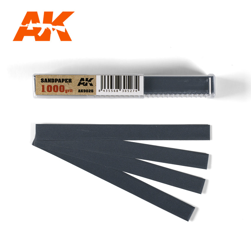 AK Interactive Wet Sandpaper 1000 grit x 50 units | 8435568305274