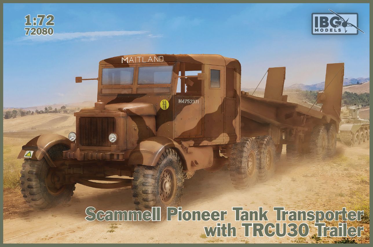 IBG Models 1/72 Scammell Pioneer Tank Transporter with TRCU30 Tank Trailer | 5907747901582