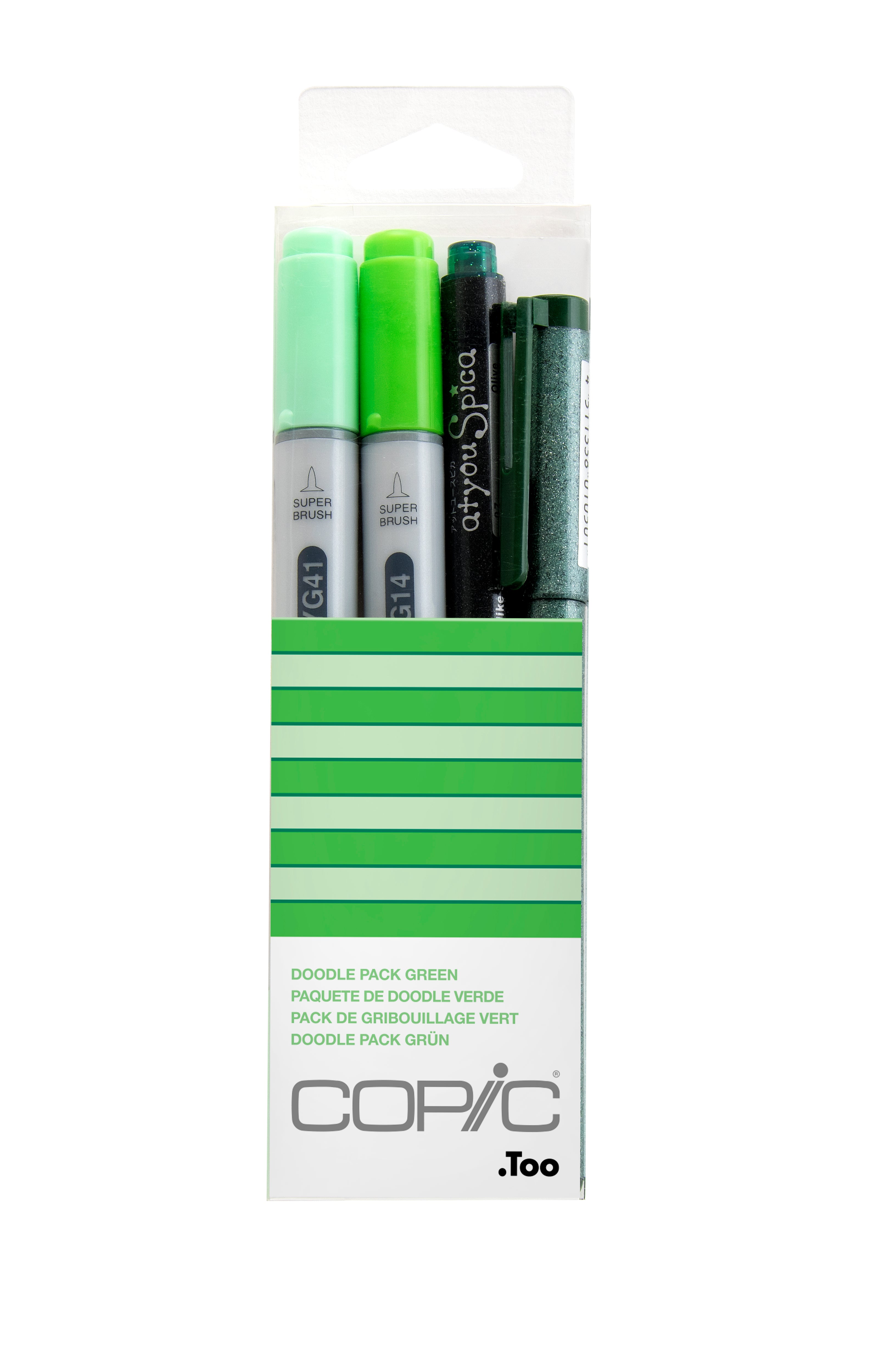 Copic Ciao Marker 4pc Doodle Kit, Green | 4511338053867