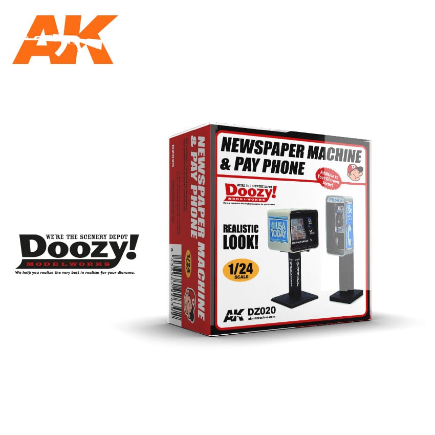 Doozy 1/24 Newspaper Machine & Pay Phone | 8436564926302