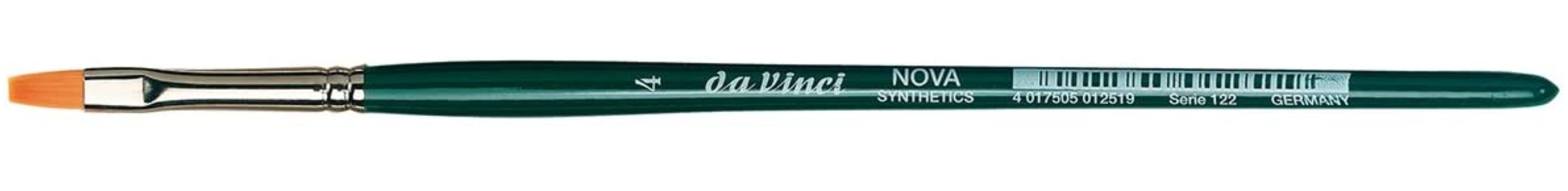 Da Vinci NOVA Series 122, hobby brush flat, finest golden synthetic fibre, Size:4 | 4017505012519