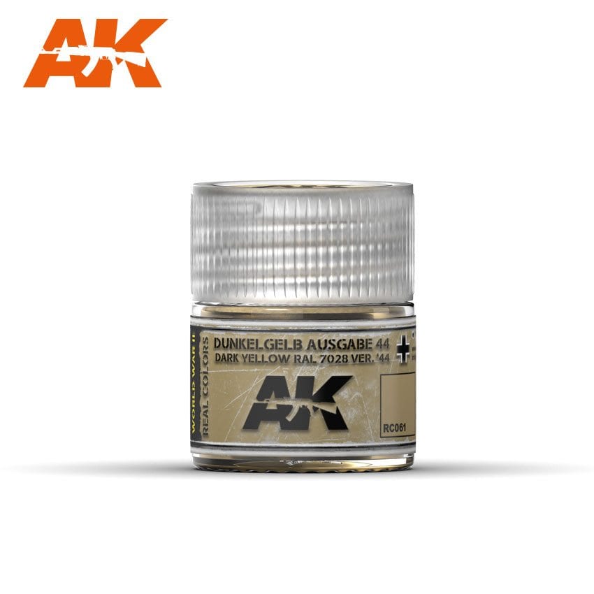 AK Interactive Real Colors Dunkelgelb Ausgabe 44 Dark Yellow RAL 7028 10ml | 8436564922946