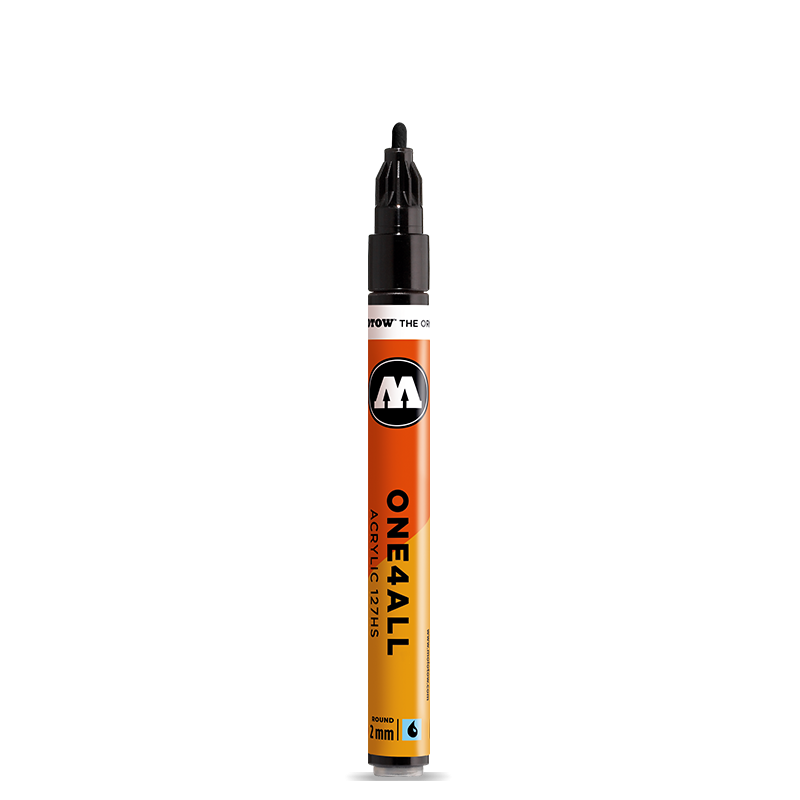 Molotow 127HS One4All Acrylic Marker #223 Metallic Black, 2mm | 4250397606446