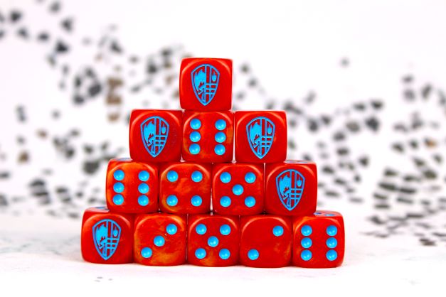 Conquest, Hundred Kingdom Faction Orange Swirl Dice (PBW8516) | 5213009014359