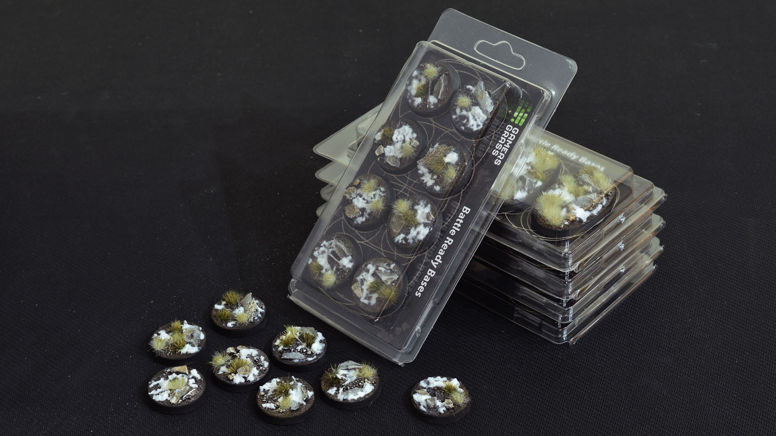 Gamers Grass Battle Ready Bases - Winter - Round 32mm (x8) | 738956788269